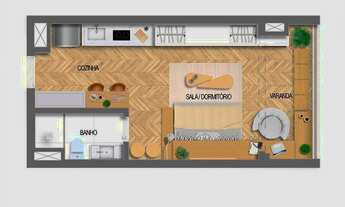 Imagem 4: Smart Golf | Construtora Ekko Group | Construção | 33 metros | Studio | com varanda