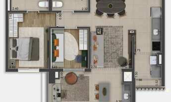 Imagem 4: Vis Vila Mascote | Construtora Fibra | Construção | 69 metros | 02 dormitórios | suíte