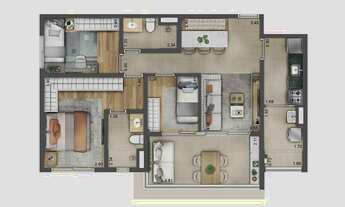 Imagem 4: Grand Square | Construtora Lavvi | Construção | 79 metros | 03 dormitórios | suíte
