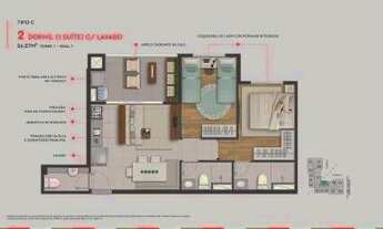 Imagem 4: Mix Altino | Construtora Zafir | Construção | 56 metros | 02 dormitórios | suíte