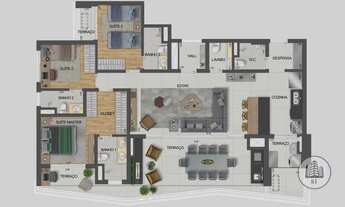 Imagem 5: Signature By Ott Construtora Eztec Pronto 144 metros 04 dormitórios 02 suítes