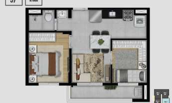 Imagem 4: Bless RSF Praça da Árvore | Construtora RSF | Construção | 37 metros | 02 dormitórios