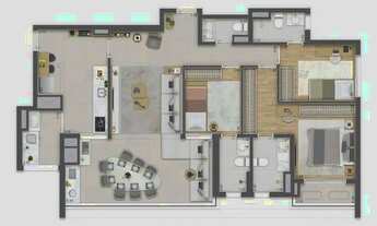 Imagem 5: Raízes Mooca Reserve Construtora Mitre Construção 119 metros 03 suítes lavabo