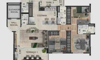 Imagem 5: Lineage Vila Mariana | Construtora ZKF | Pronto | 95 metros | 03 dormitórios | suíte
