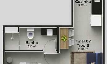 Imagem 5: Lumy Brick | Constutora Lumy | Construção | 30 metros | 01 dormitório | com varanda