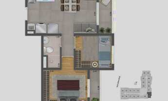 Imagem 5: Viz By Plano e Plano | Construção | 36 metros | 02 dormitórios | com varanda