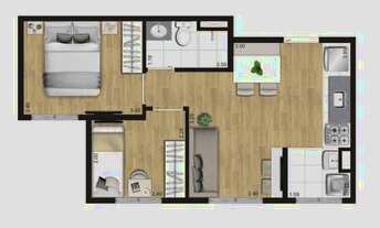 Imagem 5: Kz Jabaquara | Construtora Kazzas | Pronto | 37 metros | 02 dormitórios | sem varanda