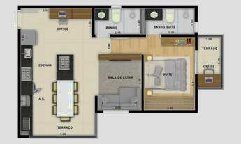 Imagem 7: Residencial Move Jardim Construtora MBrasil Construção 49 metros 02 dormitórios