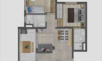 Imagem 4: Flow Vila Matilde | Construtora REV3 | Construção | 46 metros | 02 dormitórios | suíte