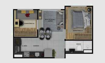 Imagem 4: Vista Granja Julieta | Construtora Tenda | Construção | 32 metros | 02 dormitórios