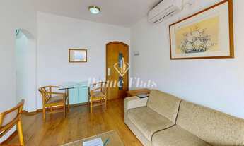 Imagem 2: Flat disponível para locação no Les Jardins, com 45m², 1 dormitório e 1 vaga