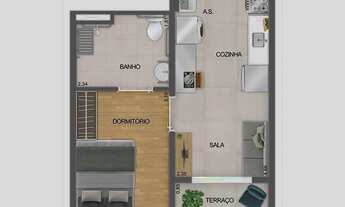 Imagem 4: Mistá Ubiatans | Construtora Plano e Plano | Construção | 27 metros | 01 dormitório