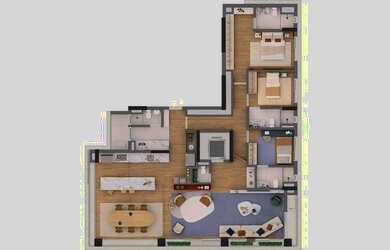 Imagem 5: Lizz 177 | Construtora One | Construção | 185 metros | 04 dormitórios | 02 suítes