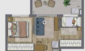 Imagem 5: La Vida Estilo Barroco | Construtora Grupo Lar | Pronto | 41 metros | 02 dormitórios