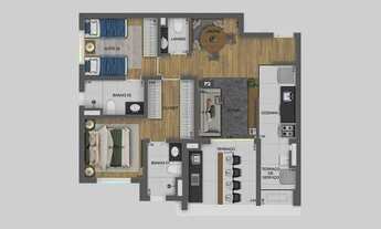 Imagem 4: Chanés Street | Construtora Eztec | Construção | 75 metros | 02 suítes | lavabo