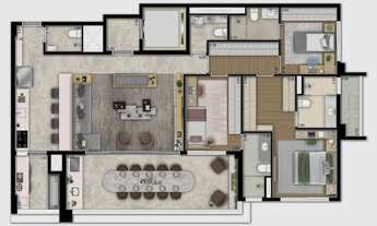 Imagem 5: Infinity Brooklin | Construtora Teixeira Duarte | Construção | 143 metros | 03 suítes