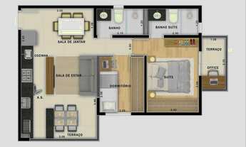 Imagem 6: Residencial Move Jardim Construtora MBrasil Construção 49 metros 02 dormitórios