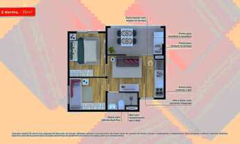 Imagem 5: Metrocasa Parque do Carmo | 35 metros | 02 dormitórios | com varanda