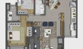 Imagem 4: Raízes Vila Prudente | Construtora Mitre | Pronto | 78 metros | 03 dormitórios | suíte