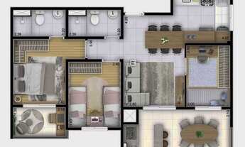 Imagem 5: Sphera Panamby Park | Construtora Plano e Plano | 66 metros | 03 dormitórios | suíte