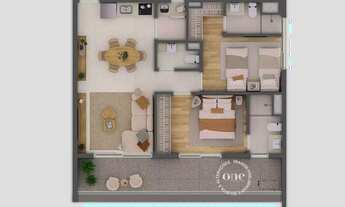 Imagem 4: Ollie 117 Pinheiros | Construtora One | Construção | 80 metros | 02 suítes | lavabo