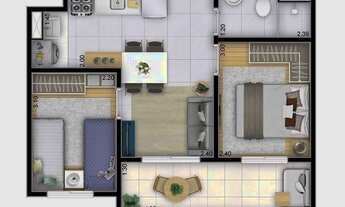 Imagem 4: Sphera Panamby Park | Construtora Plano e Plano | 44 metros | 02 dormitórios