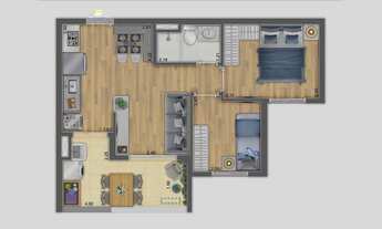 Imagem 5: Win Ibitirama Construtora Econ Construção 44 metros 02 dormitórios com varanda