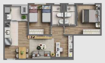 Imagem 5: Mirati Residenciais | Construtora Macro | Construção | 58 metros | 02 dormitórios