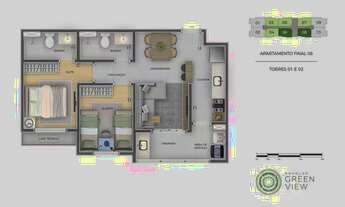 Imagem 5: Novolar Green View | Construtora Novolar | Construção | 54 metros | 02 dormitórios
