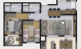 Imagem 4: Sphera Panamby Park | Construtora Plano e Plano | 66 metros | 03 dormitórios | suíte