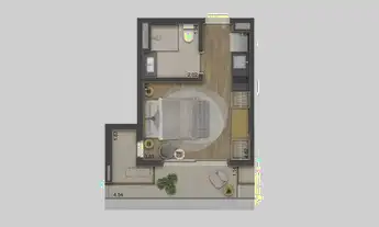 Imagem 7: Haddock 885 Studios | Construtora Mitre | Construção | 29 metros | Studios com varanda