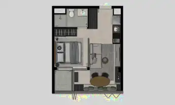 Imagem 4: V3erso Jardins Construtora You, Inc Pronto 33 metros 01 dormitório com varanda