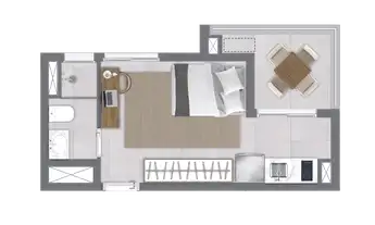 Imagem 4: Nik Paradiso | Construtora Planik | Pronto | 23 metros | studios | com varanda