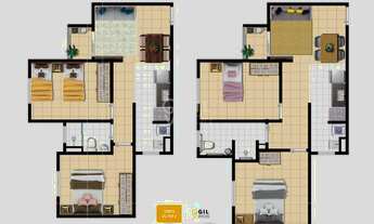 Imagem 4: Residencial Tangará, 2 dormitórios, 1 banheiros, 50M² de Área Construída, 50M² de Área Tot