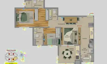 Imagem 5: Magno Assunção Patriani Construção 72 metros 02 suítes lavabo varanda gourmet