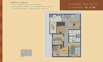 Imagem 4: Modern Mooca | Construtora Cury | Construção | 57 metros | 03 dormitórios | suíte