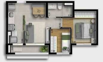 Imagem 4: Mob Apartaments | Construtora Dubaí | Construção | 41 metros | 02 dormitórios