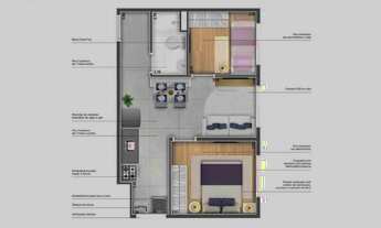 Imagem 5: Up Imirim | Construtora Mgtec | Construção | 34 metros | 02 dormitórios
