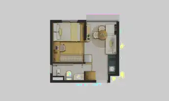 Imagem 5: QG Cardoso de Melo Construtora You, Inc Construção 24 metros Studios com varanda