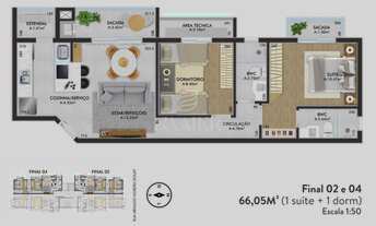 Imagem 2: Apartamento com 2 quartos, Floresta - Joinville