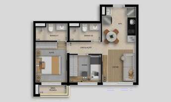 Imagem 4: Bosque Santa Cruz Home Space | Construtora Diálogo | Construção | 45 metros