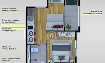 Imagem 4: Metrocasa Estação Lapa | Construção | 25 metros | 01 dormitório com varanda