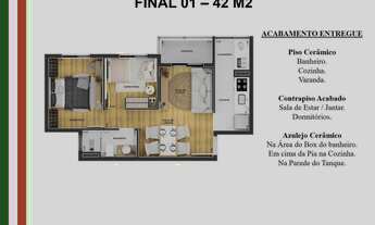 Imagem 4: Residencial Roma | Construtora SSJ | Lançamento | 42 metros | 02 dormitórios aranda