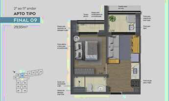 Imagem 5: Feel Saúde | Construtora GNG | Construção | 29 metros | Studios com varanda