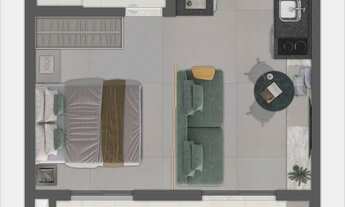 Imagem 6: Joá Pinheiros | Construtora Kallas | Construção | 29 metros | 01 suíte | com varanda