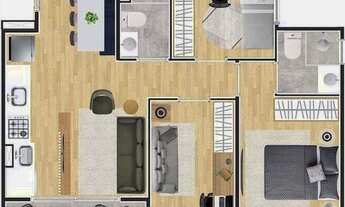 Imagem 5: Guará Butantã | Construtora Imangaí | Construção | 53 metros | 03 dormitórios | suíte