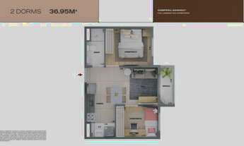 Imagem 5: Mirae Bom Retiro | Construtora Cury | Construção | 37 metros | 02 dormitórios