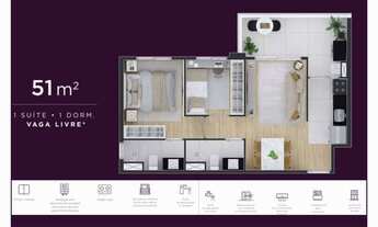 Imagem 4: Alya Paraíso | Construtora MF7 | Construção | 50 metros | 02 dormitórios | suíte