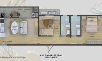 Imagem 2: Apartamento com 2 quartos, Saguaçu - Joinville