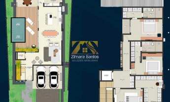 Imagem 3: Sobrado Alto Padrão com 4 suítes - 305,74 m² - Condomínio Alphaville 1 - Quadra Nobre de P